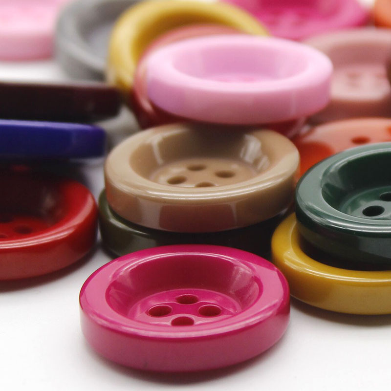 women's button Sewing Accessories Four-eye round resin buttons double ...