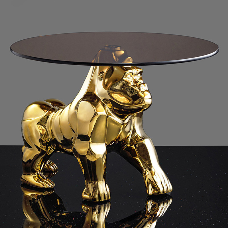 Creative Coffee Table Octopus Gorilla Glass Table Design Light Luxury ...