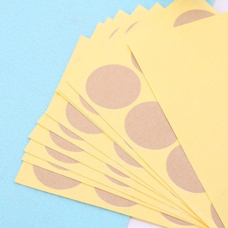 Cute craft paper 120Pcs Blank Round Craft Packaging Seals Kraft Sealing ...