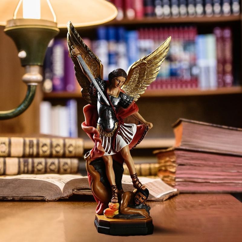 【San Miguel Arcangel Statue St. Michael San Miguel Arcangel Colored ...