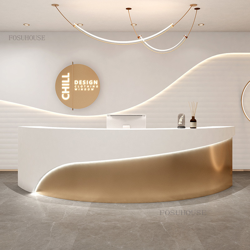 Office Furniture Commercial Reception Desk Nordic Cafe Conference Room ...
