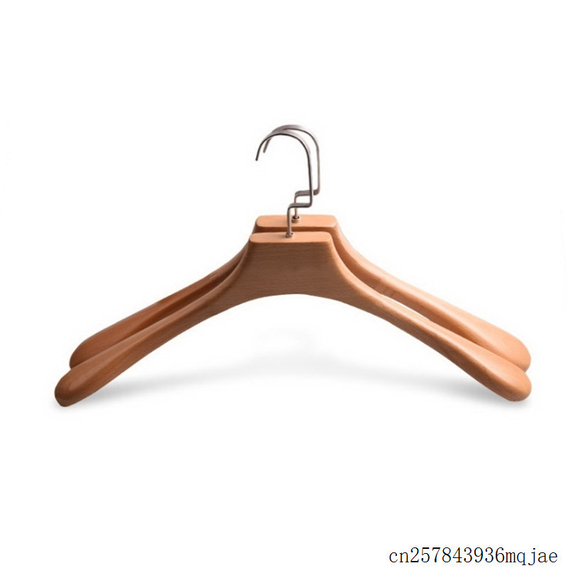 ☃20pcs Solid Wood Hangers Wooden Clothes Hanger Cloth Rack Wardrobe ...