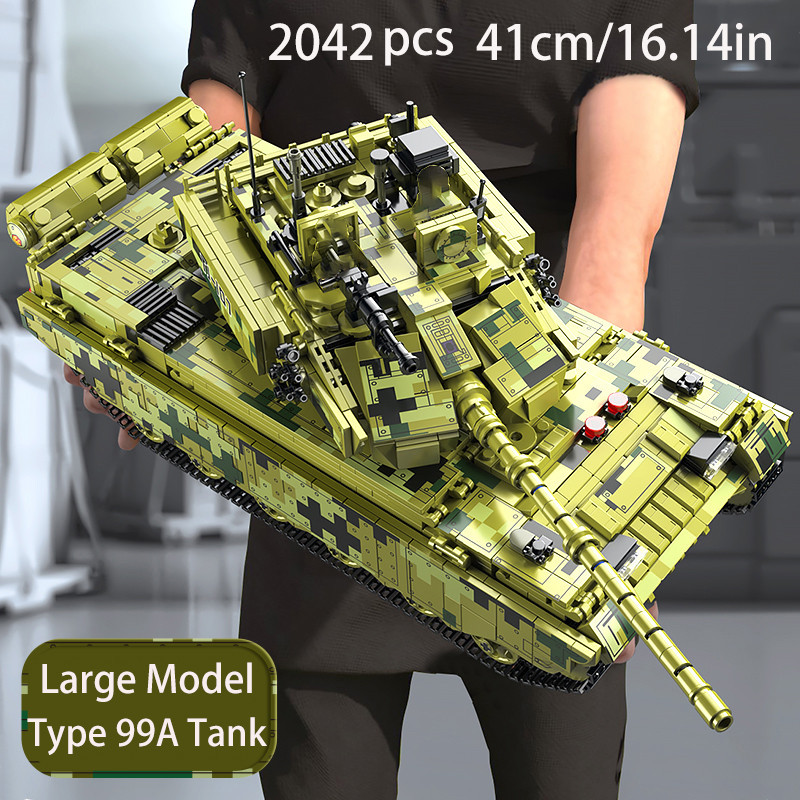 WW2 Military Large 99A Main Battle Tank Building Blocks World War II ...