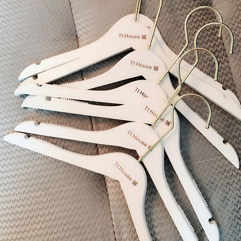 ☸Wedding 10pcs/lot adult wood hanger white wooden hangers for clothes ...