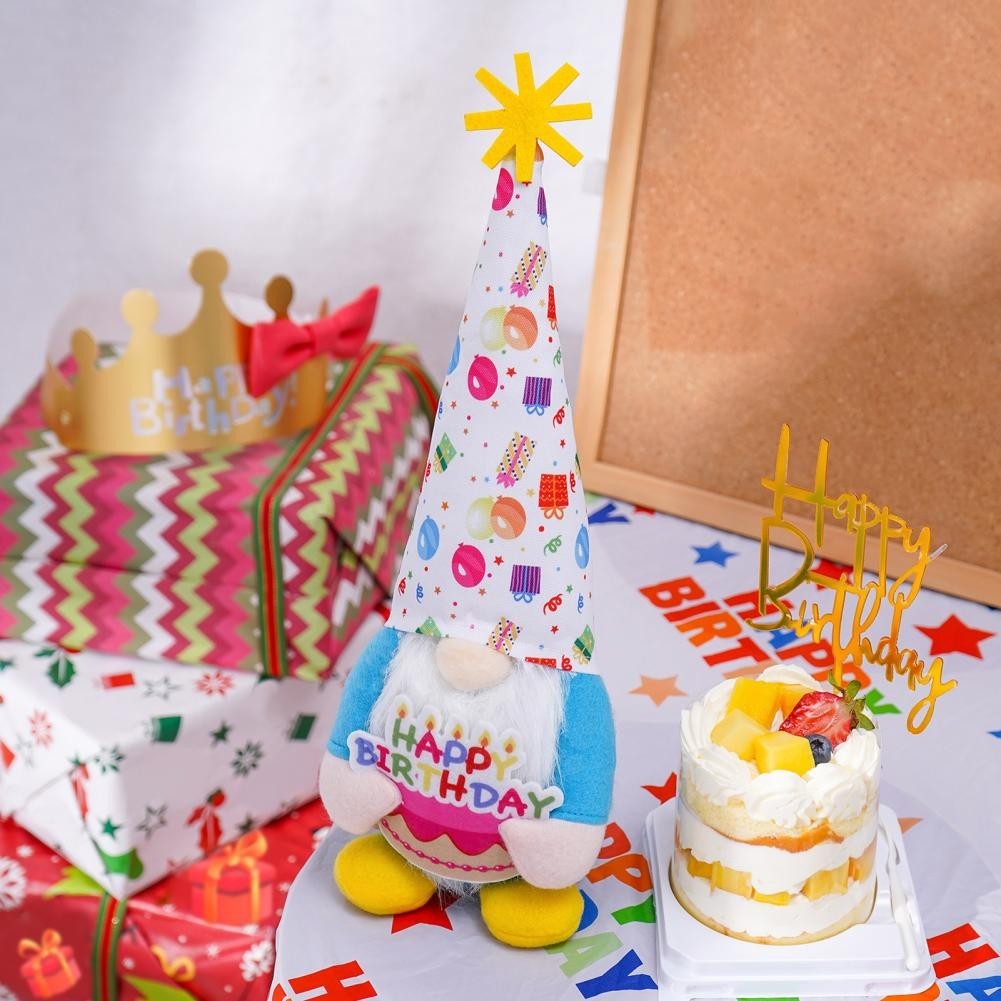 Birthday Faceless Party Decor Birthday Gnome Cute Birthday Gnome Plush ...