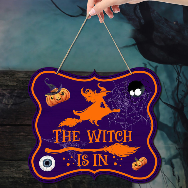 ♨Halloween Decor Welcome Sign Hangers Skeleton Spider Web Front Door ...