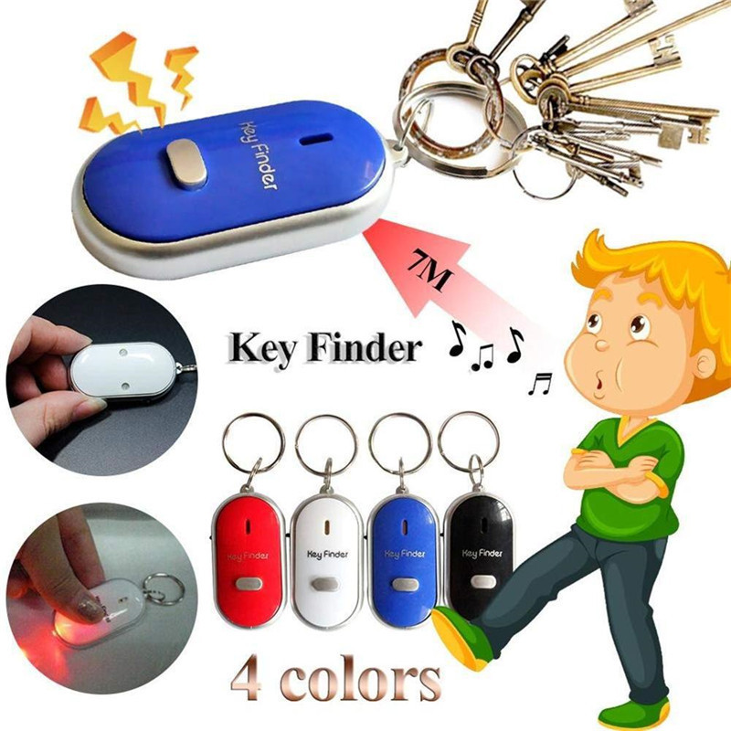 130Pcs Fast Ship Sound Control Whistle LED Key Finder Locator Find Anti ...