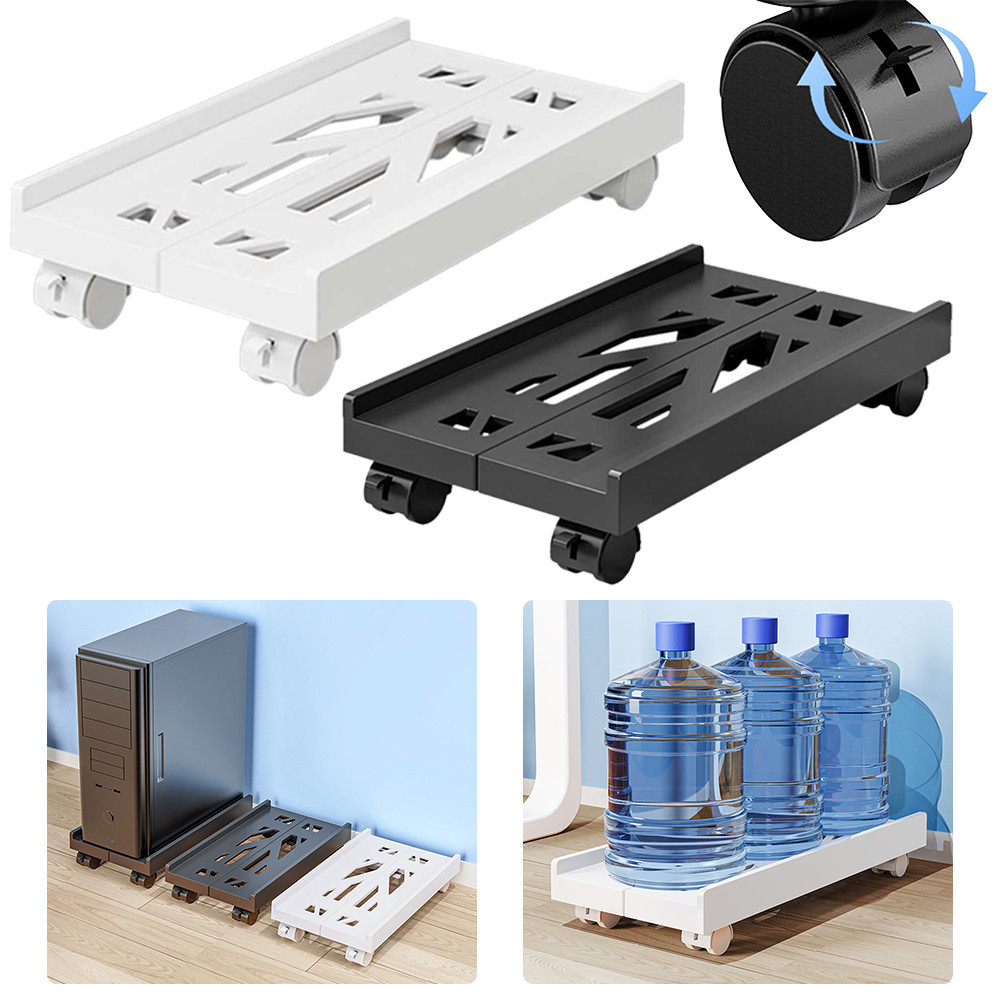 Computer Towers Stand Adjustable Mobile CPU PC Tower Stand with 4 ...
