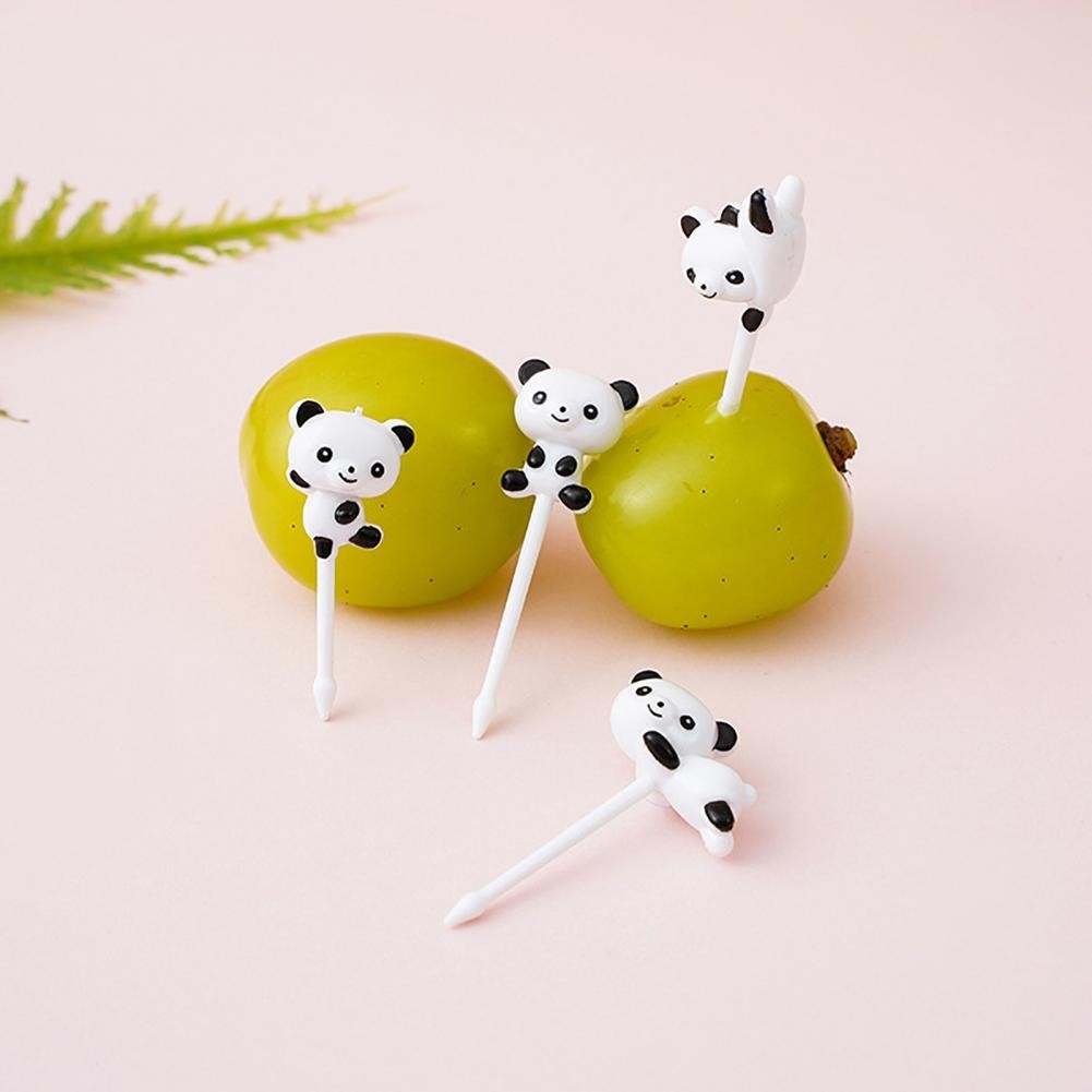 Cute Food Forks Non-stick Food Forks Cute Panda Fruit Forks Fun Animal ...