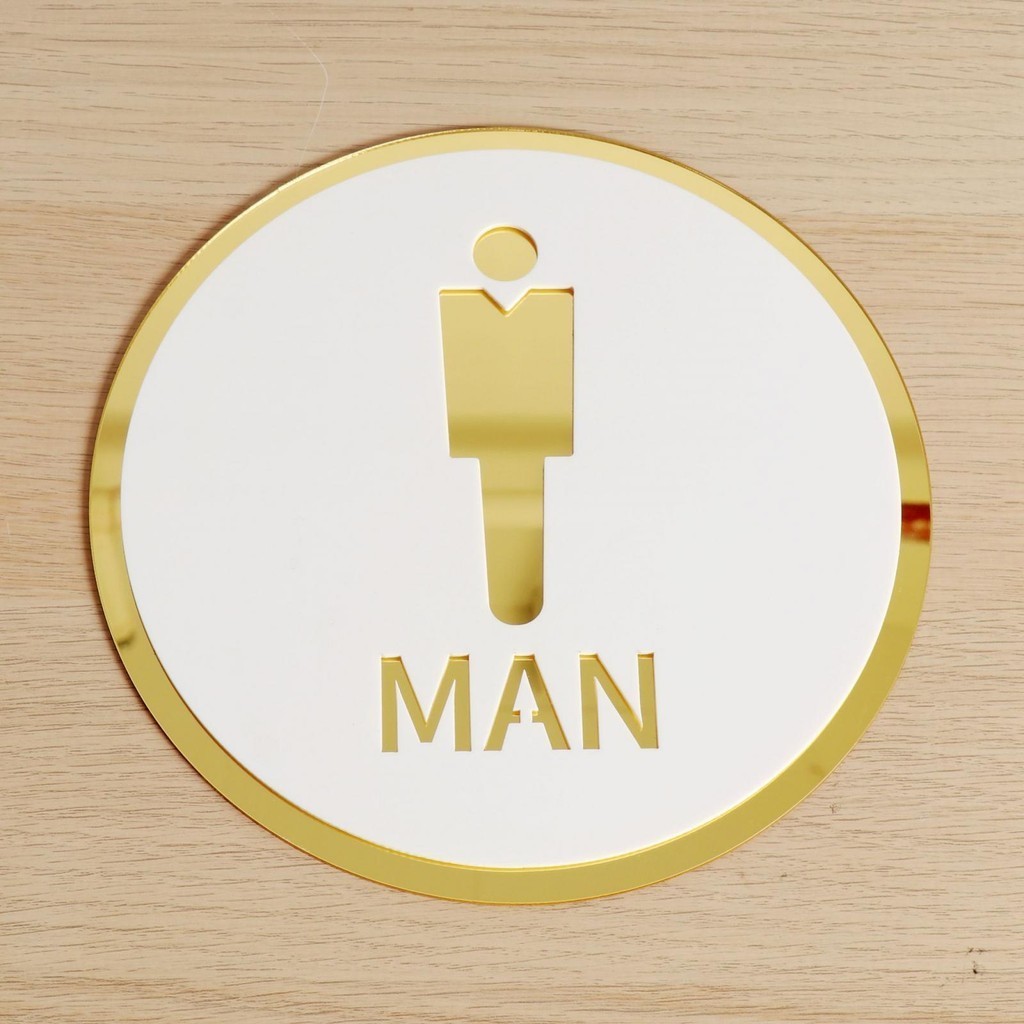 Hollow Toilet Door Sign Restroom Sign, Bathroom Door Signage, Bathroom ...