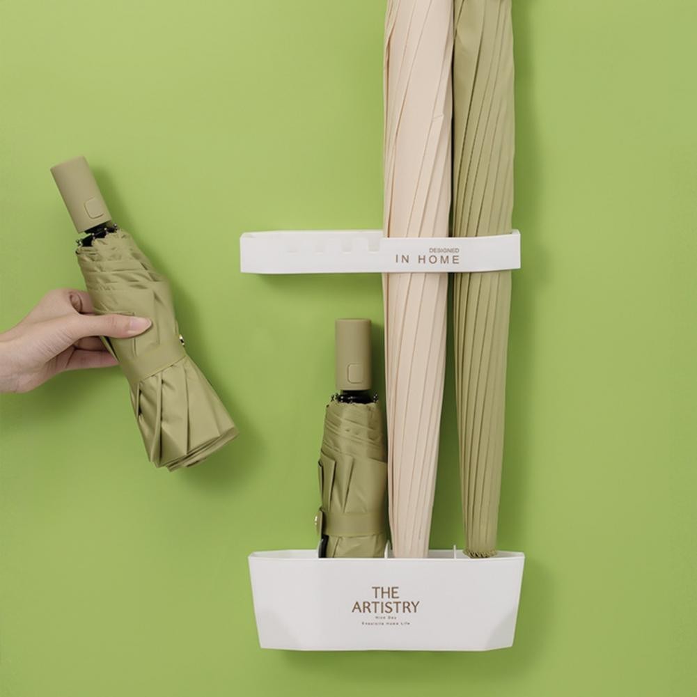1 Set Umbrella Rack Draining Wall-mounted Umbrella Storage Entry ...