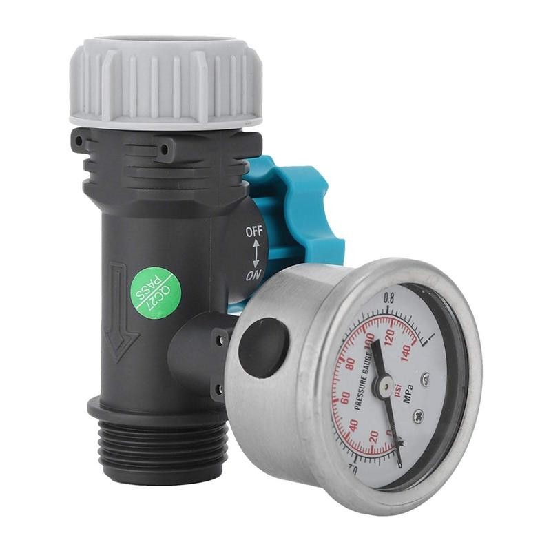 Water Pressure Regulator Adjustable Relief Valve Gauge Pressure Reducer ...