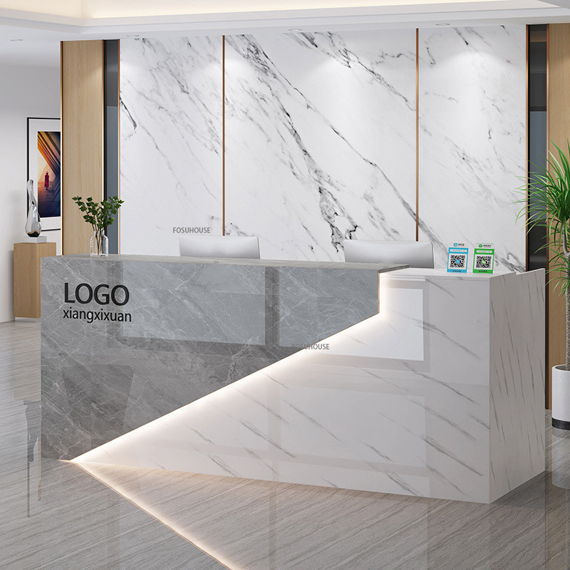 modern Company Front Desk Reception Desk Office Desk Furniture Modern ...