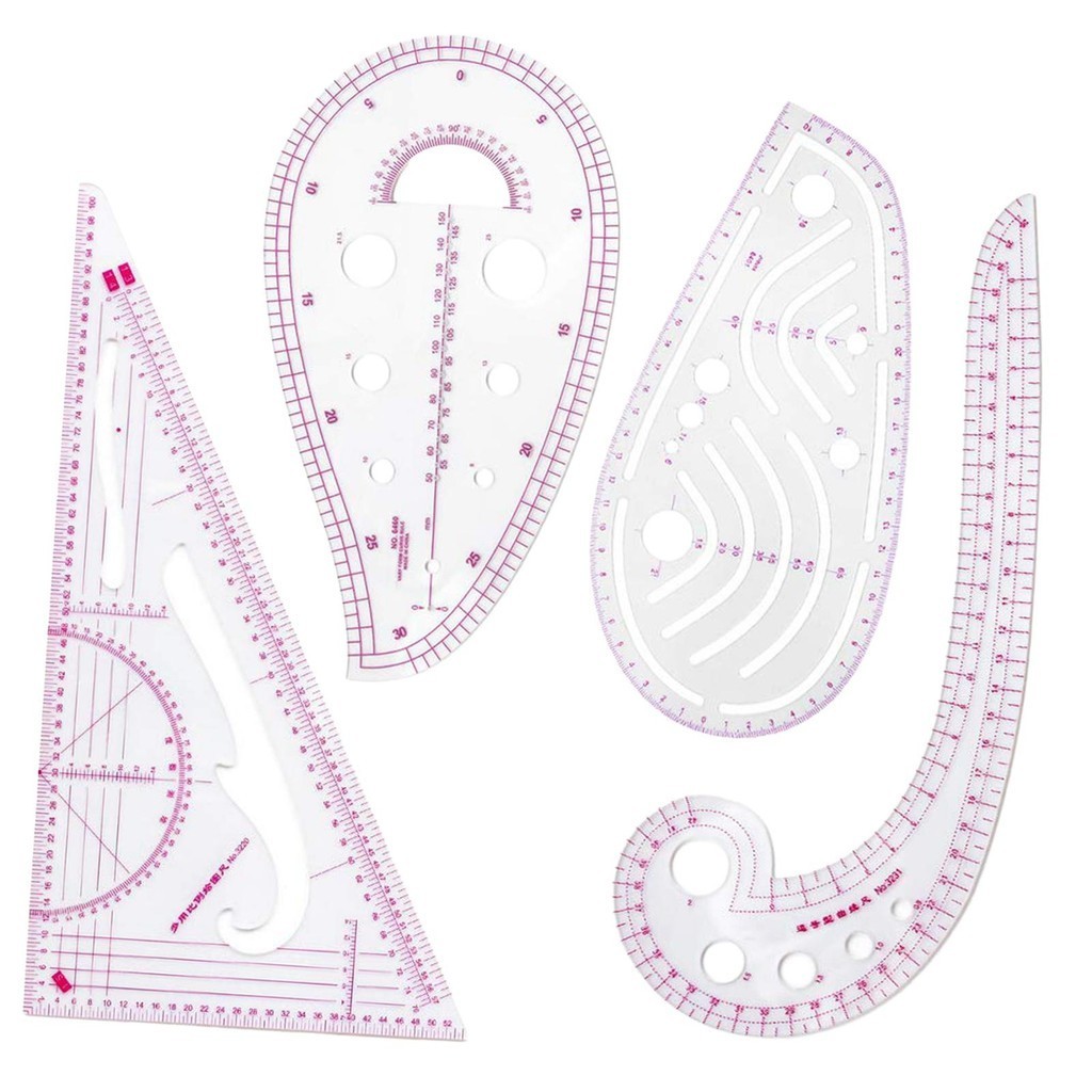 4x Sewing French Curve Ruler Dress Curve Rulers Sewing Templates ...