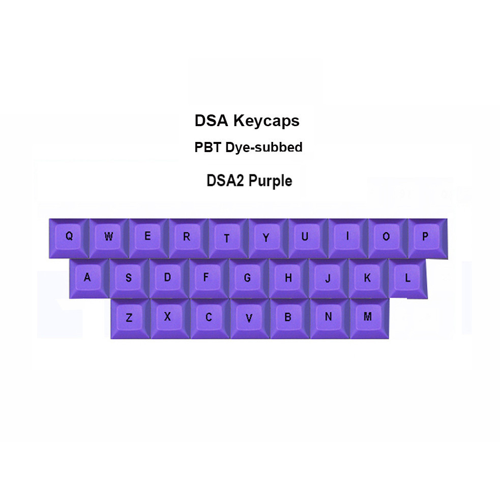 ️26-Key 1u DSA Keycaps PBT Material Dye-subbed Top Print for Cherry MX ...