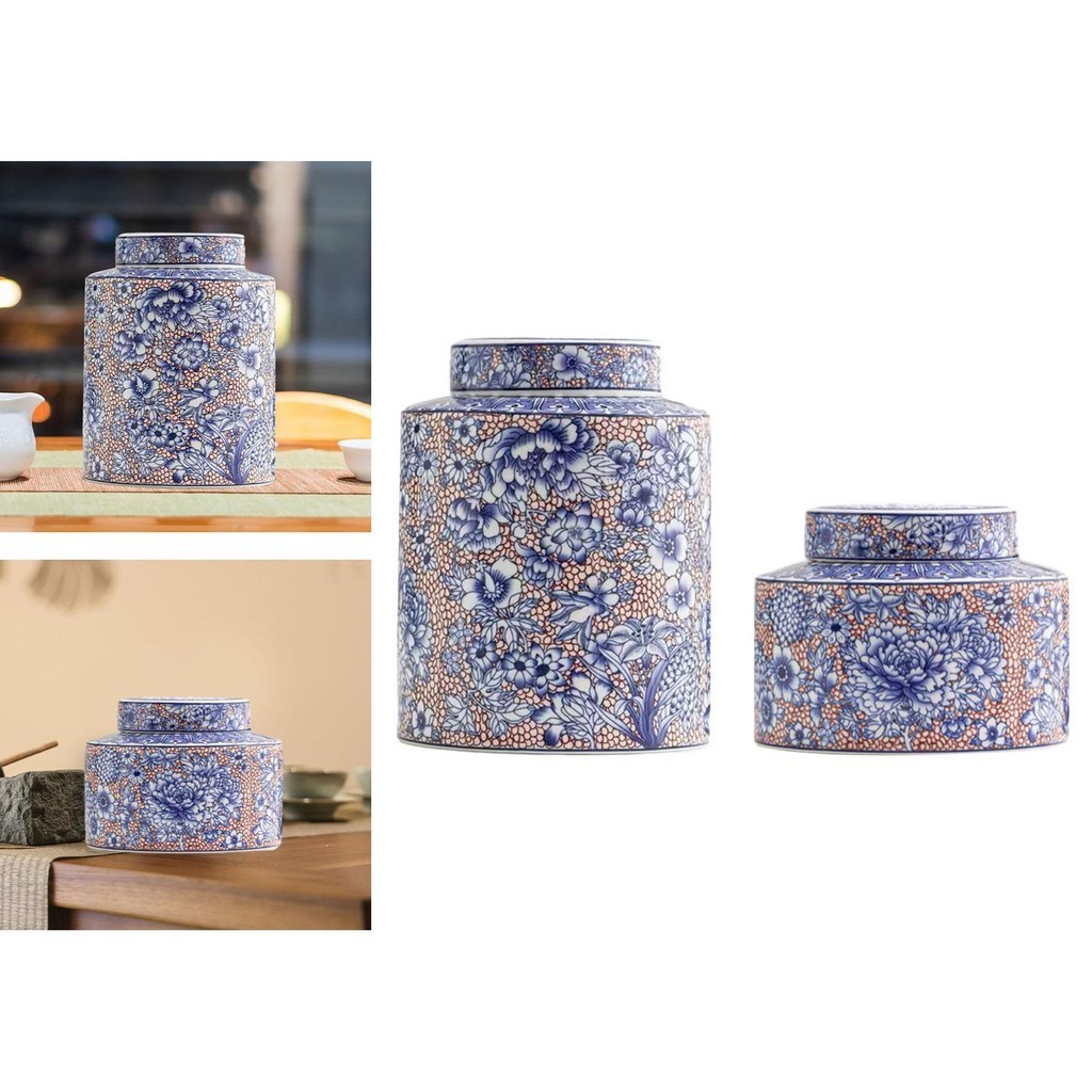 Porcelain Tea Canister Tea Container Portable Durable Kitchen Tea ...