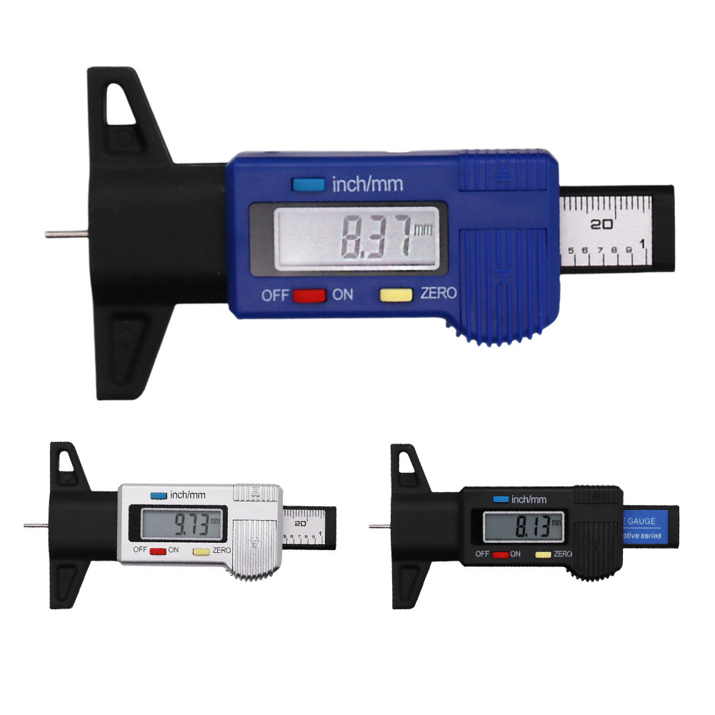 Digital Tread Depth Gauge Battery Operated Car Tire Meter High