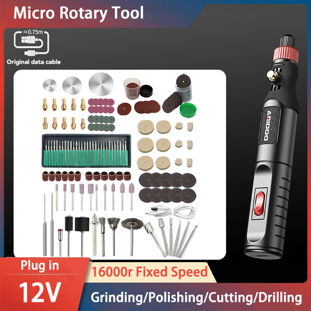 ★12V Plug in Engraving Pen Drilling Machine Electric Drill Mini Grinder ...