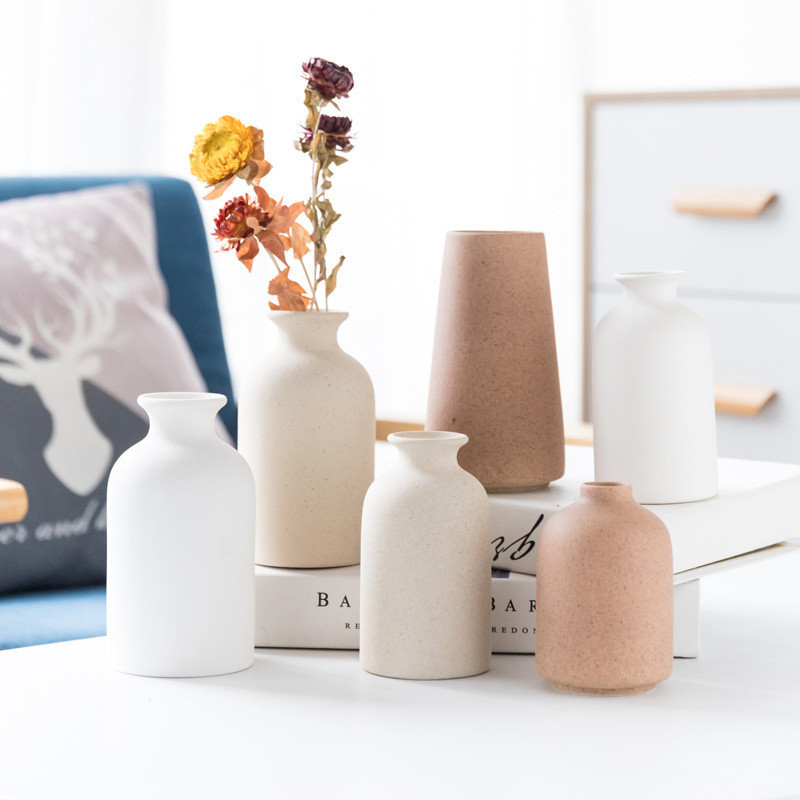 Ceramic vase home decoration Nordic flower vases Desktop flower ...