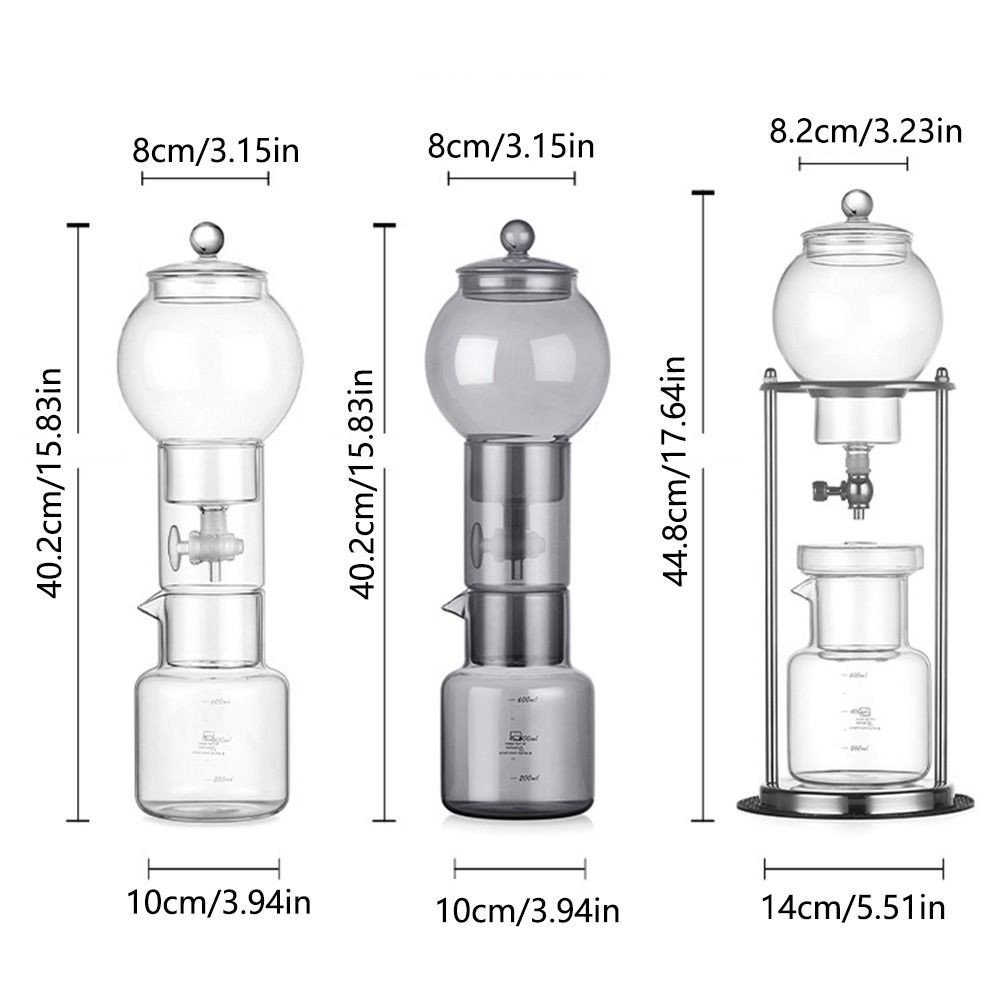 600ml Ice Dripper Coffee Maker Slow Drip Technology Borosilicate Glass ...