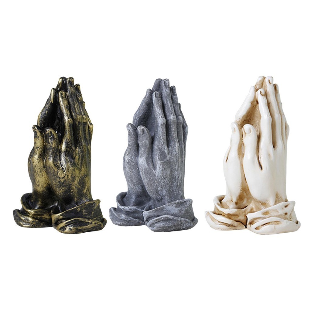 ~Praying Hands Figurine Sculpture Hand Gesture Statue for Cabinet Home ...