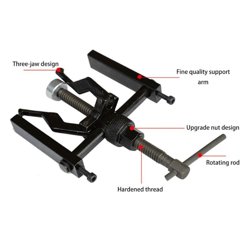 ⋚3 Jaw Bearing Puller Auto Motorcycle Bushing Remover Extractor Tool ...