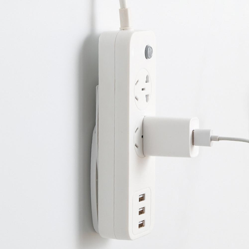 Wall Mounted Self-adhesive Socket Fixer Holder Plugboard Router ...