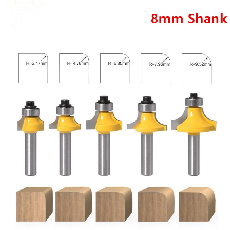 8mm Shank Corner Round Over Router Bit with Bearing Fillet Knife ...