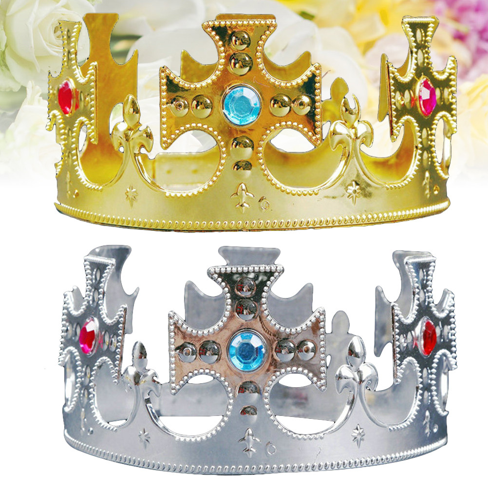 2Pcs Prince Crown king topper cake scepter for kings centerpieces ...