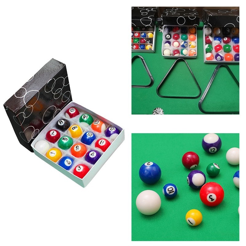 ☪HOT-Professional Children Billiards Table Balls Set Resin Small Pool ...