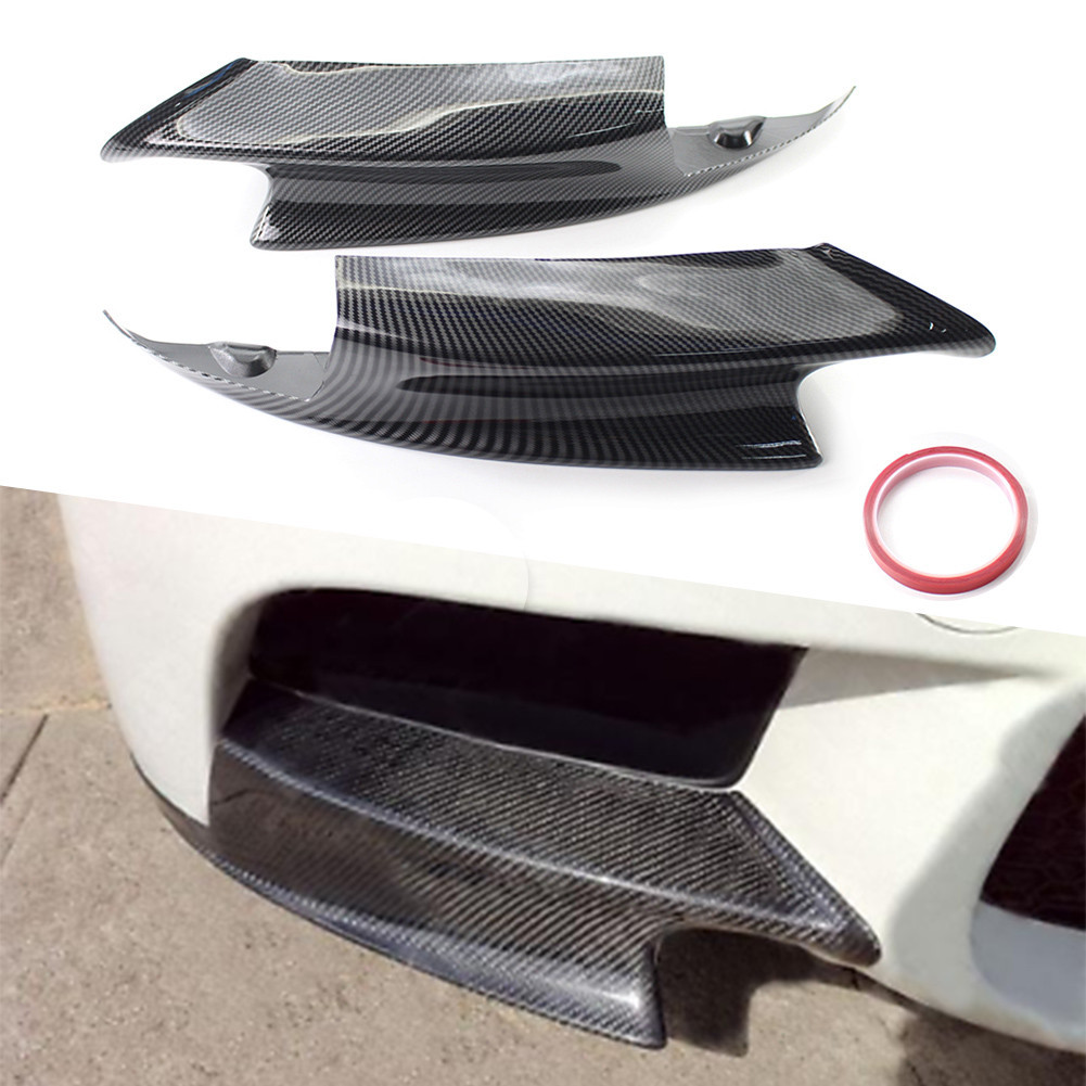 웃2x Carbon Fiber Style Auto Front Bumper Splitters Lip Spoiler ABS ...