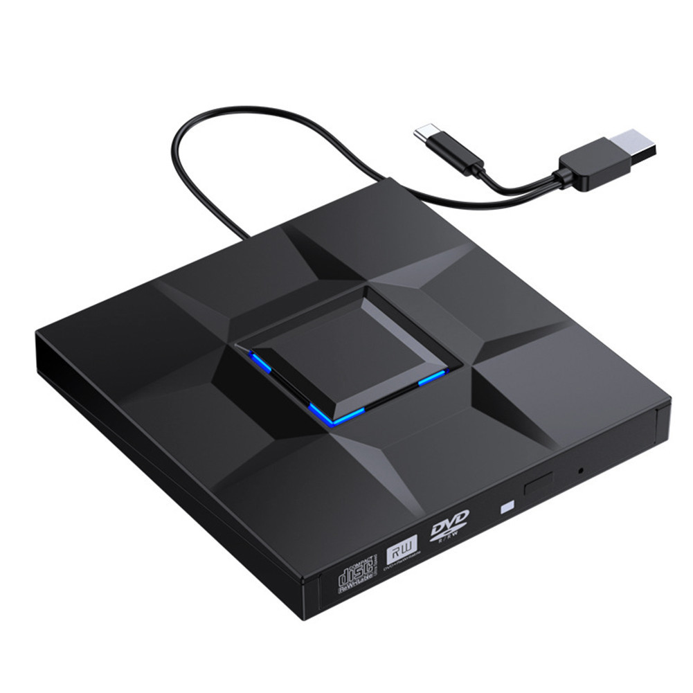 ☽External CD/DVD Drive USB3.0 Type-C Optical Disk Drive DVD/CD-RW ...