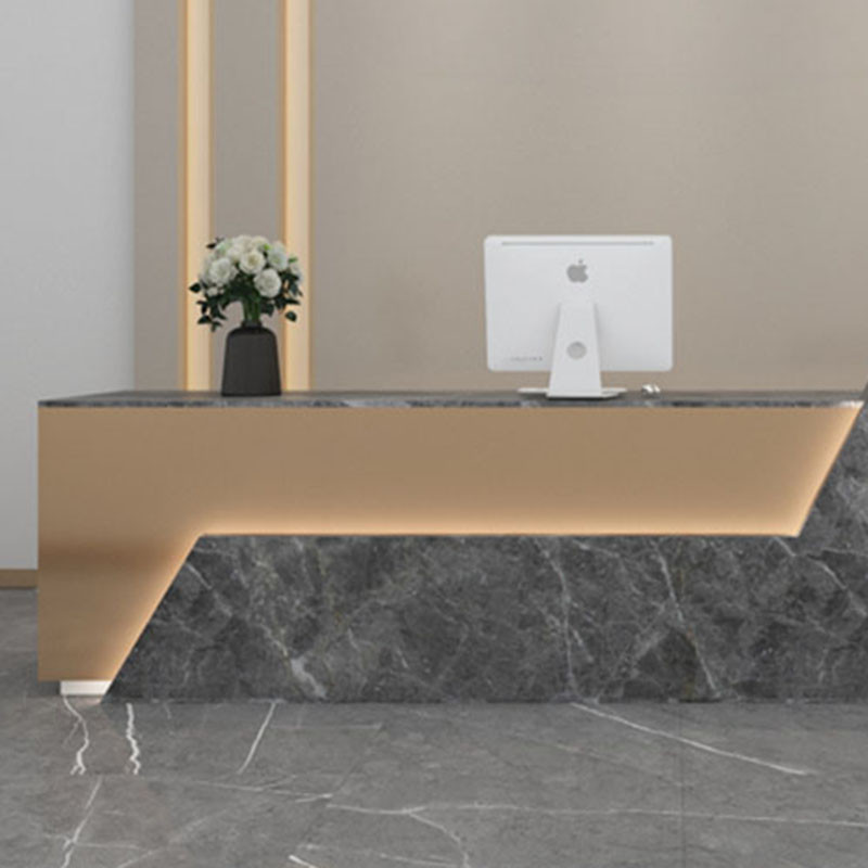 Modern Console Reception Desk Executive Desktop Drawers Writing ...