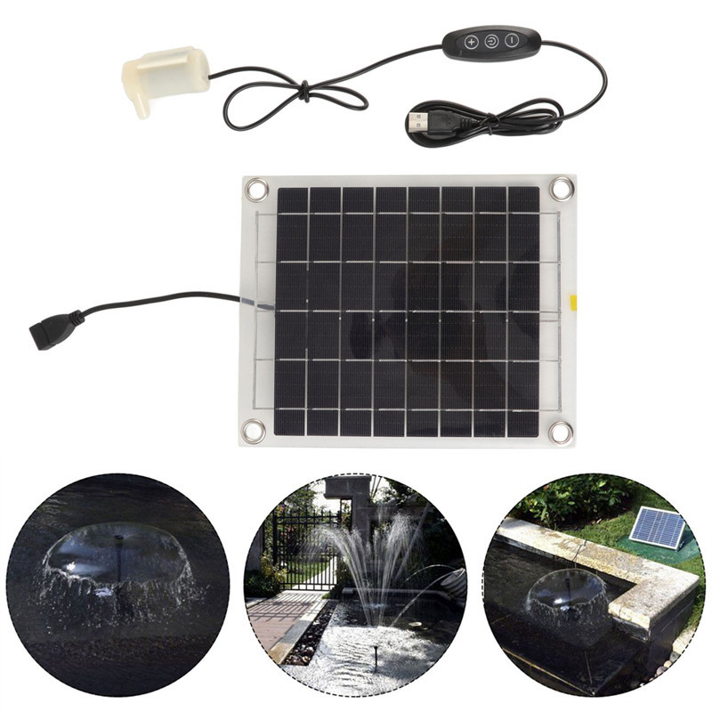 10W Solar Water Pump Solar Panel Fish Water Pool Kit 12V Garden ...