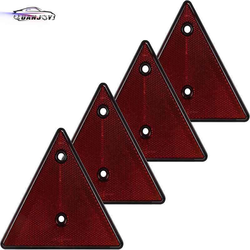 Yuanjoy 2 Pack Red Triangle Warning Reflective For Trailer Truck Rear ...