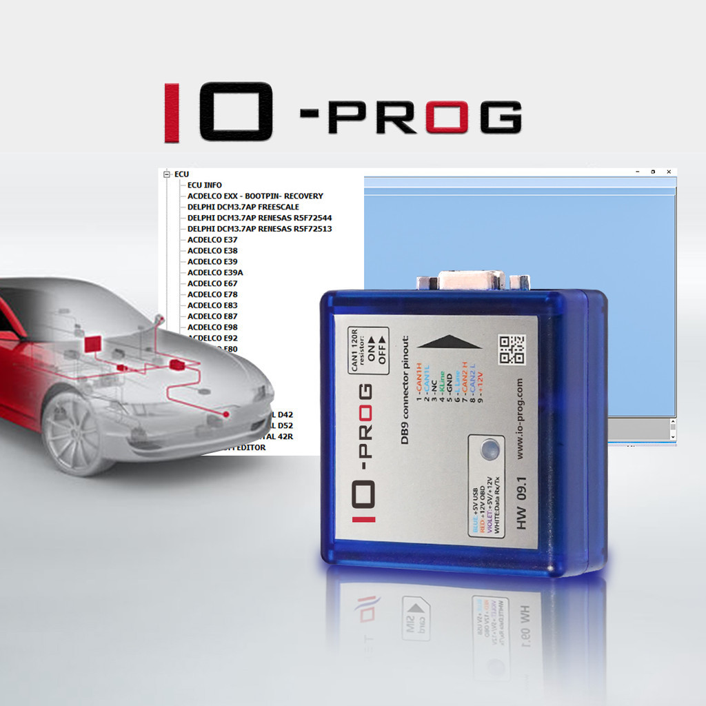 New IO-PROG programmer BD9 connector pinout I/O Terminal IO PROG ECU ...