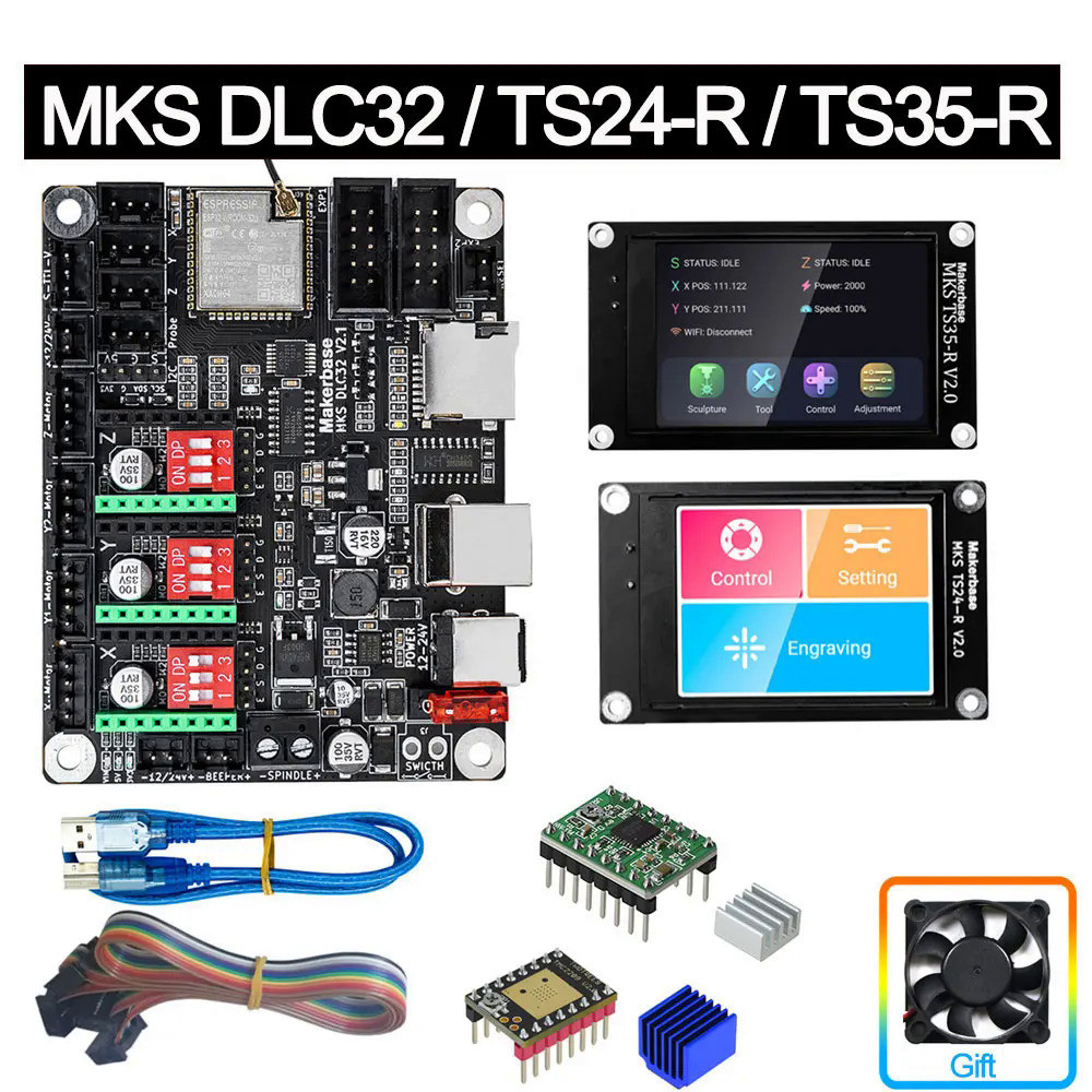 MKS DLC32 Offline Controller Motherboard 32bit ESP32 WIFI GRBL TFT ...