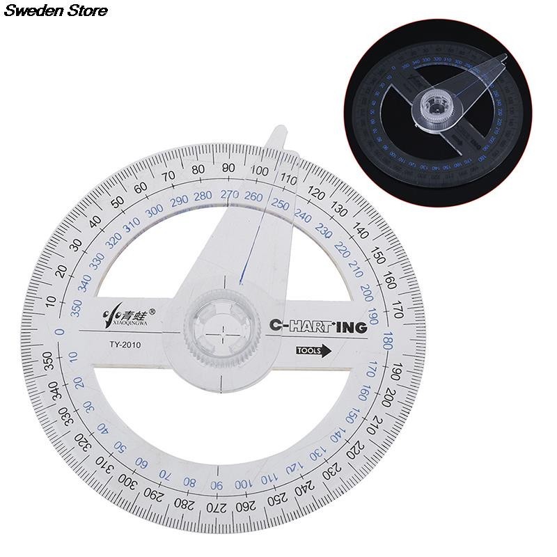 39in Plastic Round Ruler Patchwork Ruler 360 Degree Pointer Protractor ...