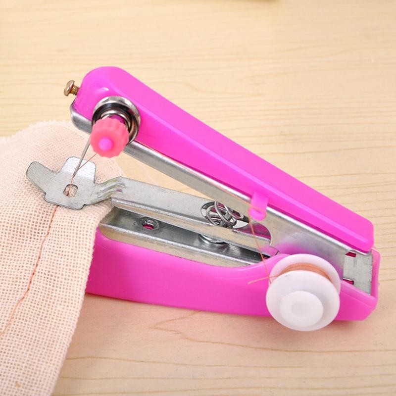 1pc Handheld Sewing Machine Protable Clothes Fabrics DIY Stitchin Sew ...