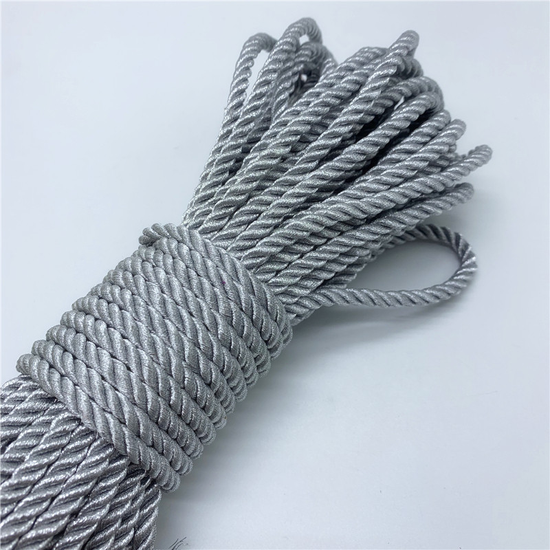5yards/Lot 2/3/4/6MM Golden Silver Cord Rope Thread Cord String Strap ...