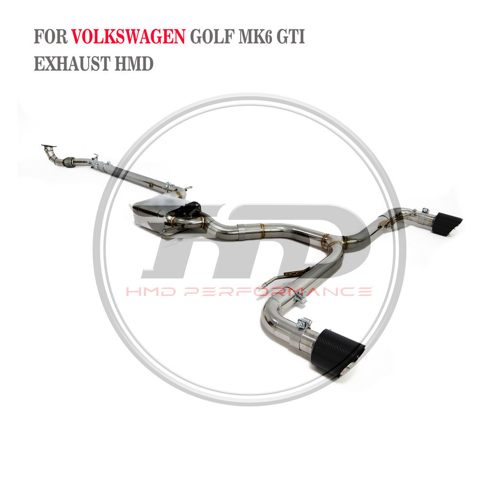 HMD exhaust system For Volkswagen Golf MK6 GTI exhaust catback dowpipie ...