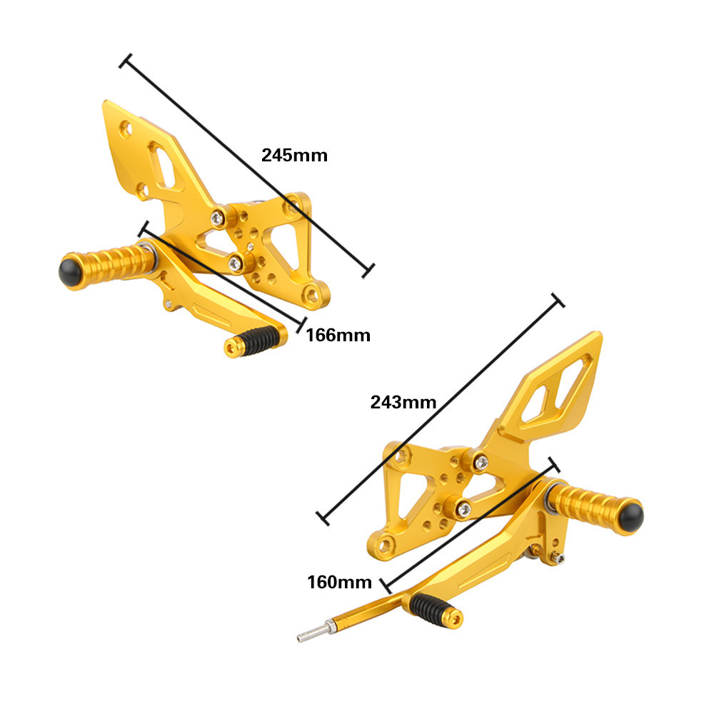 Motorcycle Adjustable Rear Sets Footrests Raise Rearsets Foot Pedal ...