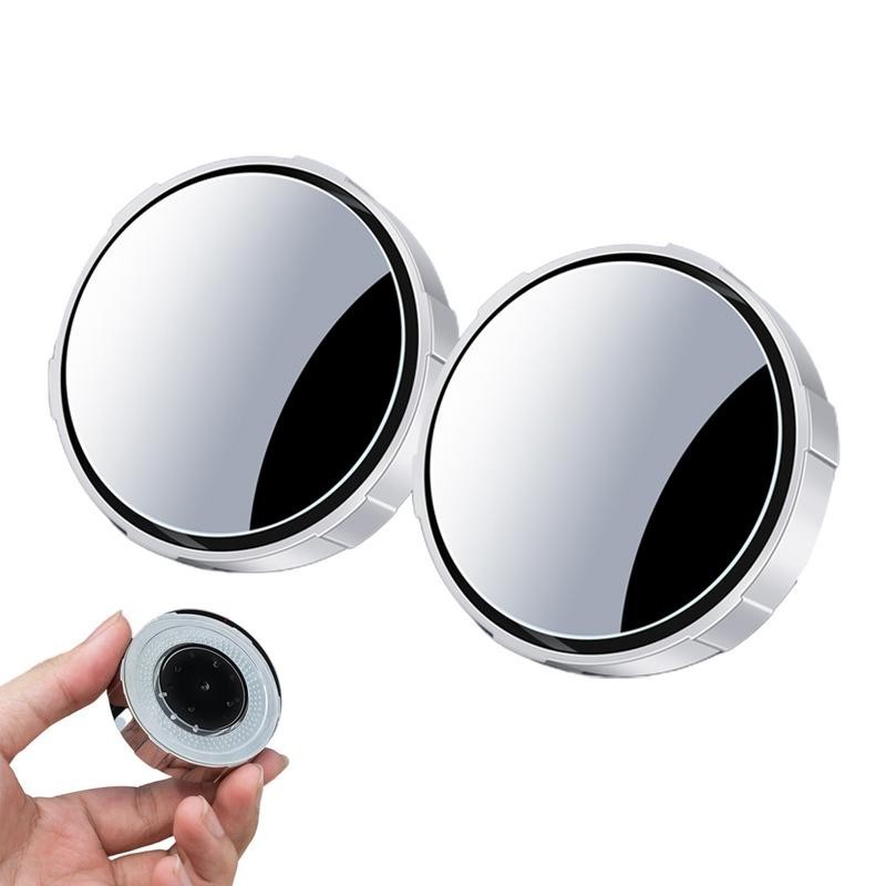 Car Round Rear View Mirror 360 Degree Rotation Wide-angle Round Mirror ...