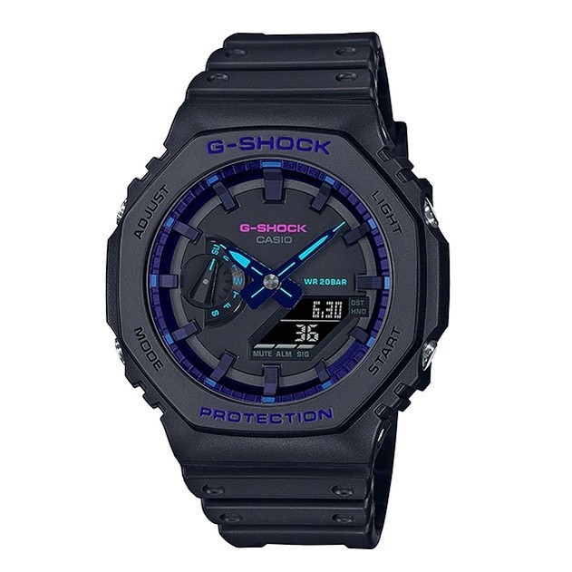 Casio G Shock GA 2100VB 1ADR Black Resin Strap Carbon Core Guard 200 Meter World Time Watch Shopee Philippines