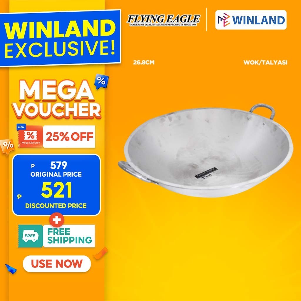 Flying Eagle by Winland by Winland Cast Iron Cookware Wok Talyasi 26 ...