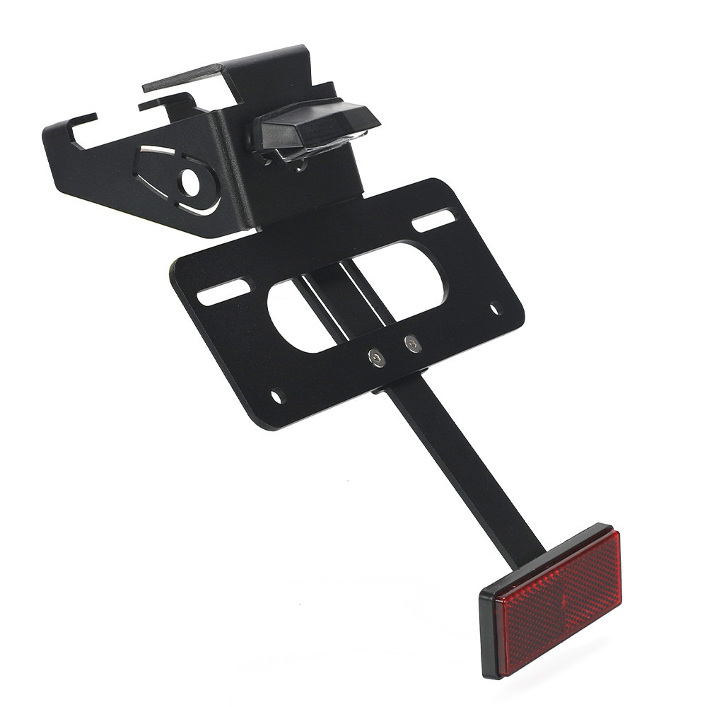 Support Plaque Immatriculation Moto Pour Kawasaki Z900/Z H2 - Aluminium CNC, Avec Feu Arrière LED - Noir - 7
