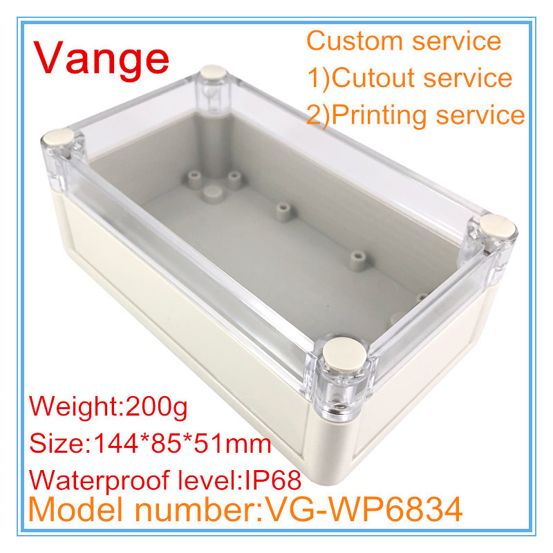 1pcs/lot IP68 waterproof project box 144*85*51mm ABS project enclosure ...