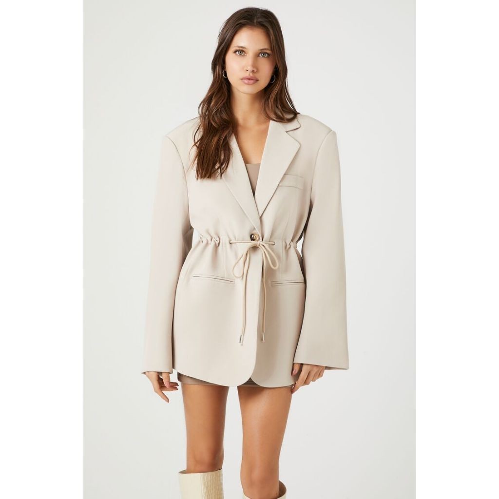 Forever 21 Women s Belted Single Breasted Blazer Shopee Philippines