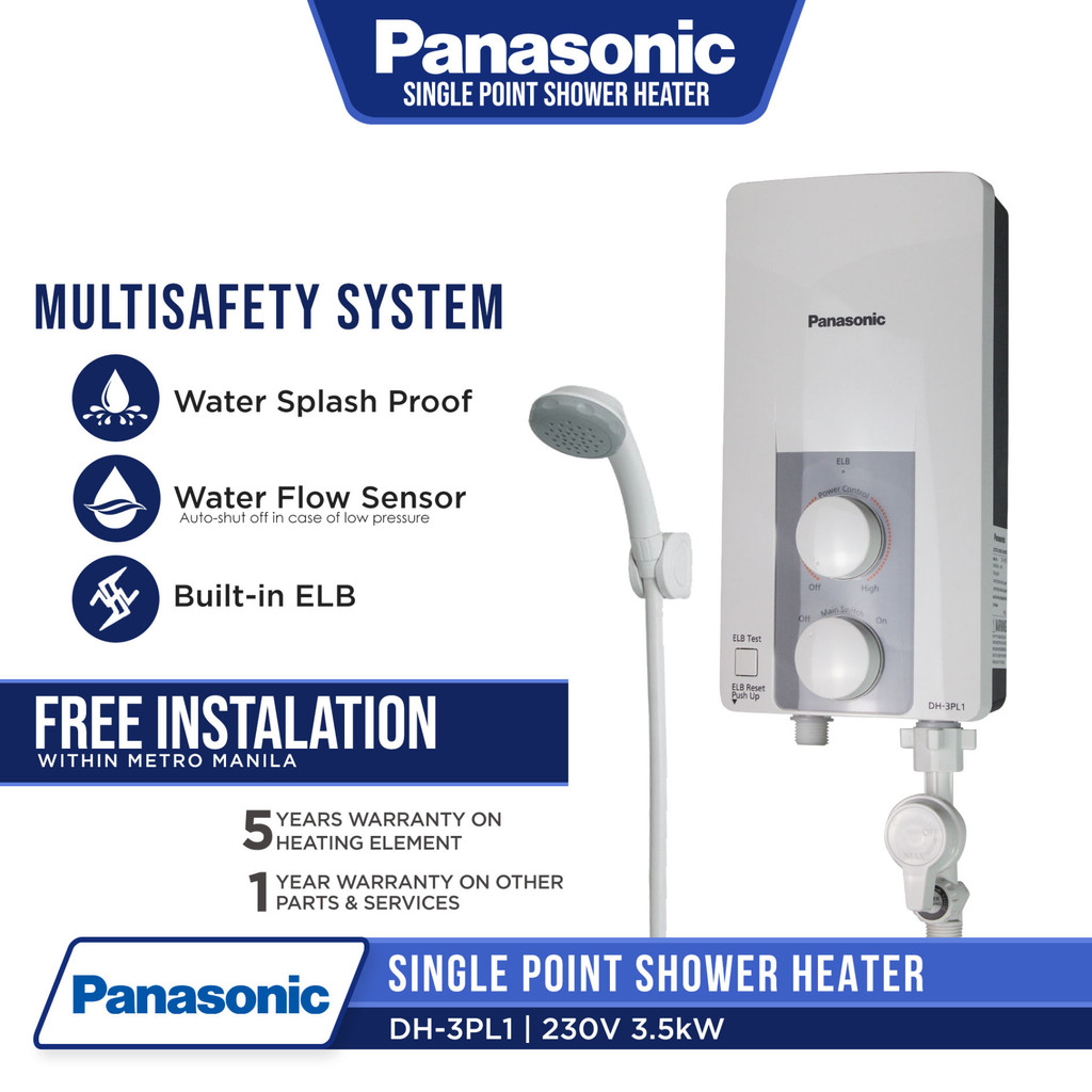 Panasonic Water Heater DH3PL1/DH3VL1 Shower Heater Single Point HNF