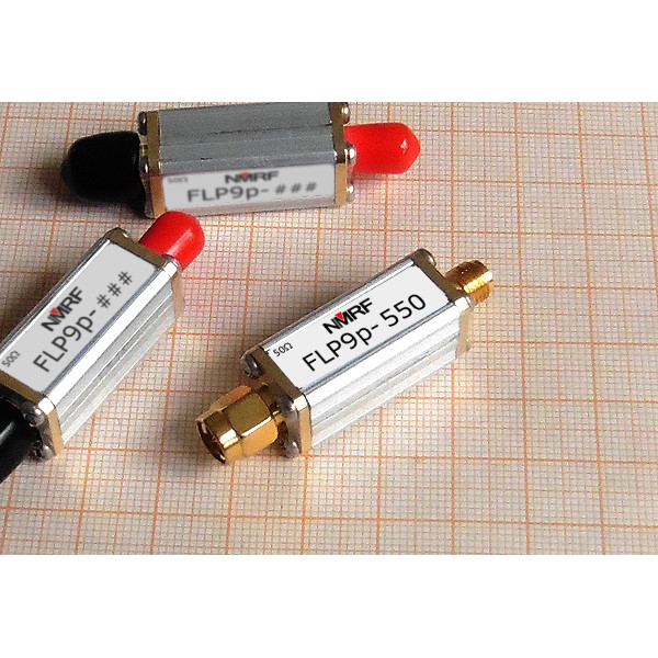 ♥550MHz 9th-order low-pass filter, small discrete LC components, SMA ...